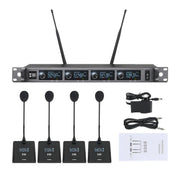XTUGA A140-C Wireless Microphone System 4-Channel UHF Four Conference Mics(EU Plug)