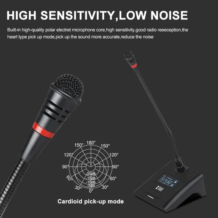 XTUGA A140-C Wireless Microphone System 4-Channel UHF Four Conference Mics(US Plug)