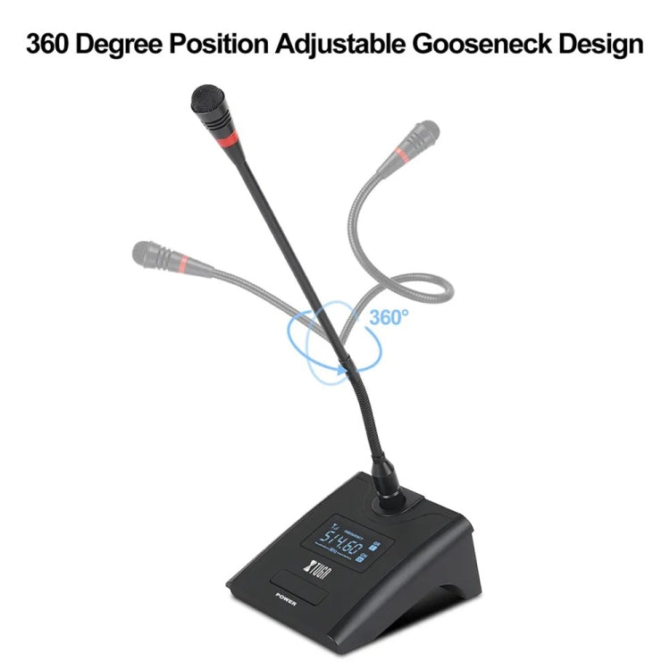XTUGA A140-C Wireless Microphone System 4-Channel UHF Four Conference Mics(EU Plug)