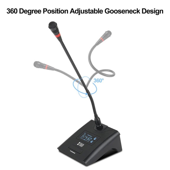 XTUGA A140-C Wireless Microphone System 4-Channel UHF Four Conference Mics(US Plug)