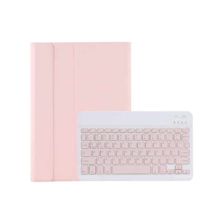 For Samsung Galaxy Tab S9 A710B Candy Color TPU Bluetooth Keyboard Leather Tablet Case with Pen Holder(Pink)