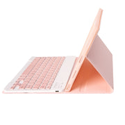 For Samsung Galaxy Tab S9 A710B Candy Color TPU Bluetooth Keyboard Leather Tablet Case with Pen Holder(Pink)