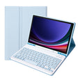 For Samsung Galaxy Tab S9 A710B Candy Color TPU Bluetooth Keyboard Leather Tablet Case with Pen Holder(Ice Blue) - Samsung Keyboard by PMC TechLife | Online Shopping South Africa | PMC TechLife
