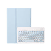 For Samsung Galaxy Tab S9 A710B Candy Color TPU Bluetooth Keyboard Leather Tablet Case with Pen Holder(Ice Blue)