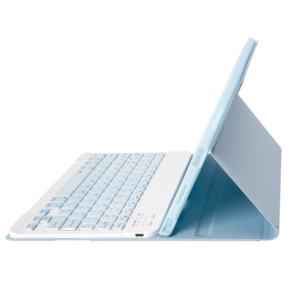 For Samsung Galaxy Tab S9 A710B Candy Color TPU Bluetooth Keyboard Leather Tablet Case with Pen Holder(Ice Blue)