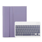 For Samsung Galaxy Tab S9 A710B Candy Color TPU Bluetooth Keyboard Leather Tablet Case with Pen Holder(Purple)