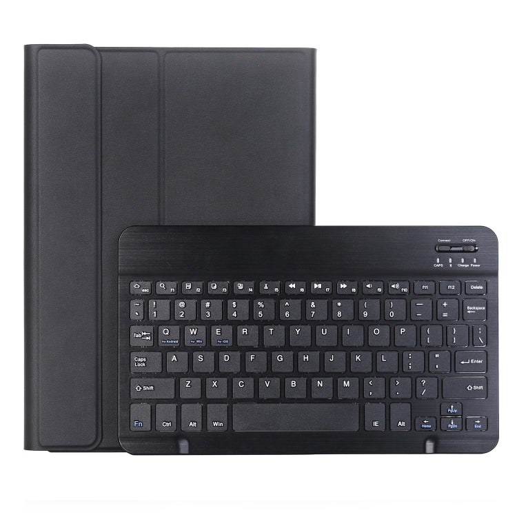 For Samsung Galaxy Tab S9 FE A710B Candy Color TPU Bluetooth Keyboard Leather Tablet Case with Pen Holder(Black)