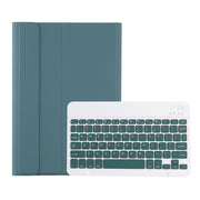 For Samsung Galaxy Tab S9 FE / S10 FE A710B Candy Color TPU Bluetooth Keyboard Leather Tablet Case with Pen Holder(Dark Green)