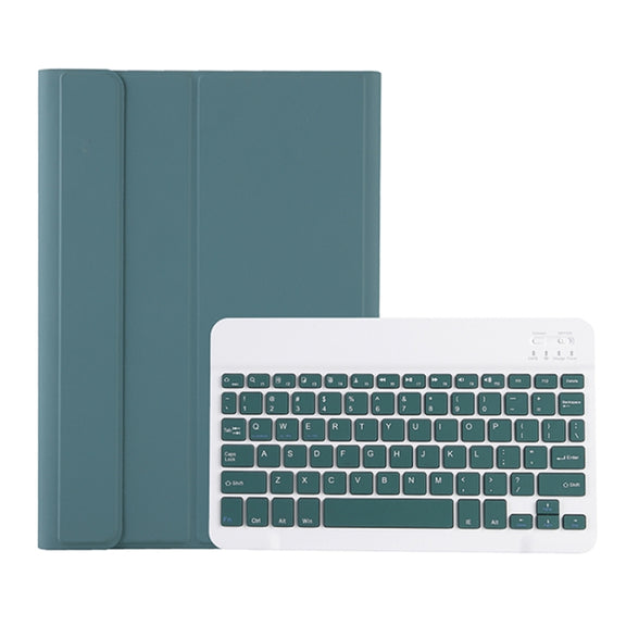 For Samsung Galaxy Tab S9 FE / S10 FE A710B Candy Color TPU Bluetooth Keyboard Leather Tablet Case with Pen Holder(Dark Green)