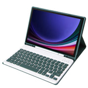 For Samsung Galaxy Tab S9 FE / S10 FE A710B Candy Color TPU Bluetooth Keyboard Leather Tablet Case with Pen Holder(Dark Green)