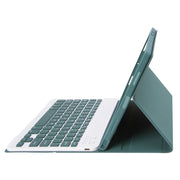 For Samsung Galaxy Tab S9 FE / S10 FE A710B Candy Color TPU Bluetooth Keyboard Leather Tablet Case with Pen Holder(Dark Green)
