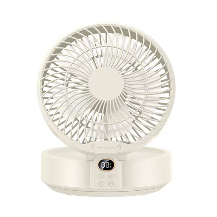 WSK302 4000mAh Swivel Head Wall Mounted Fan with Night Light(White)