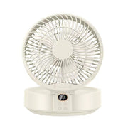 WSK302 4000mAh Swivel Head Wall Mounted Fan with Night Light(White)