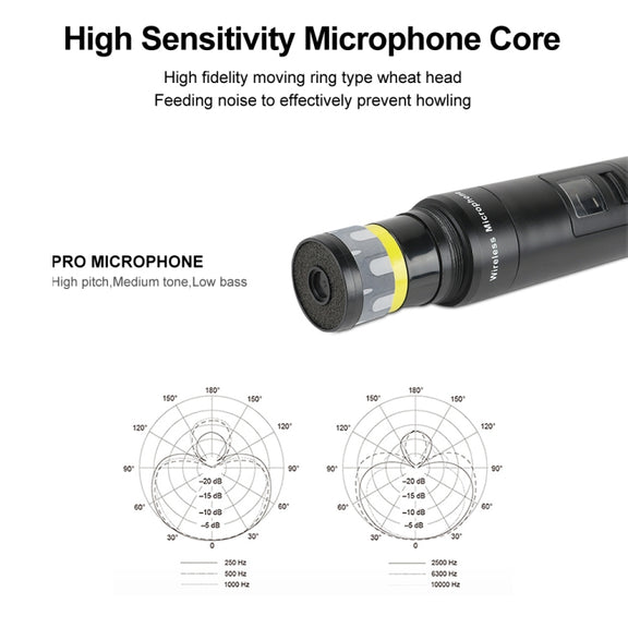 XTUGA A140-H Wireless Microphone System 4 Channel UHF Handheld Microphone(US Plug)