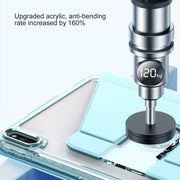 For Huawei MatePad 10.4 Clear 360 Rotation Stand Smart Leather Tablet Case(Black)