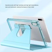 For Huawei MatePad 10.4 Clear 360 Rotation Stand Smart Leather Tablet Case(Black)