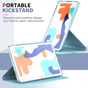 For Huawei MatePad 10.4 Clear 360 Rotation Stand Smart Leather Tablet Case(Black)