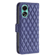 For OPPO A78 4G Diamond Lattice Wallet Flip Leather Phone Case(Blue)