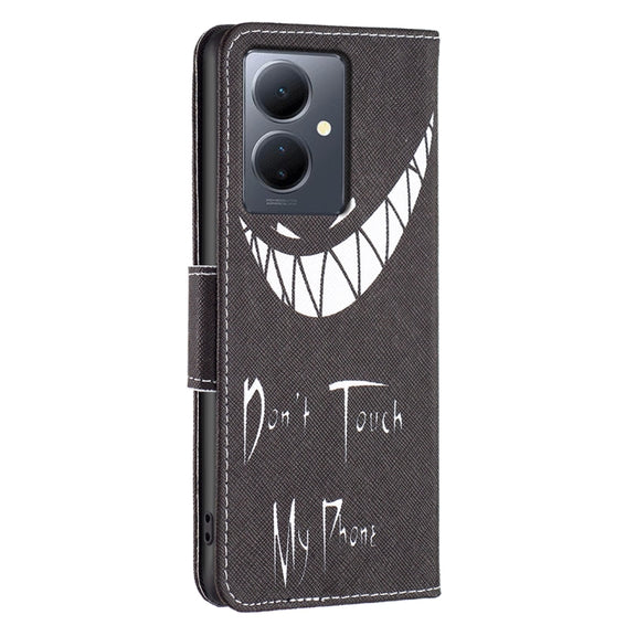 For vivo Y78 5G Colored Drawing Pattern Leather Phone Case(Smirk)