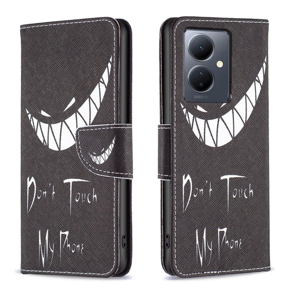 For vivo Y78 5G Colored Drawing Pattern Leather Phone Case(Smirk)