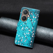 For vivo Y27 4G Colored Drawing Pattern Leather Phone Case(Plum Blossom)