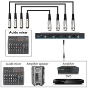 XTUGA A400-H Professional 4-Channel UHF Wireless Microphone System with 4 Handheld Microphone(UK Plug)