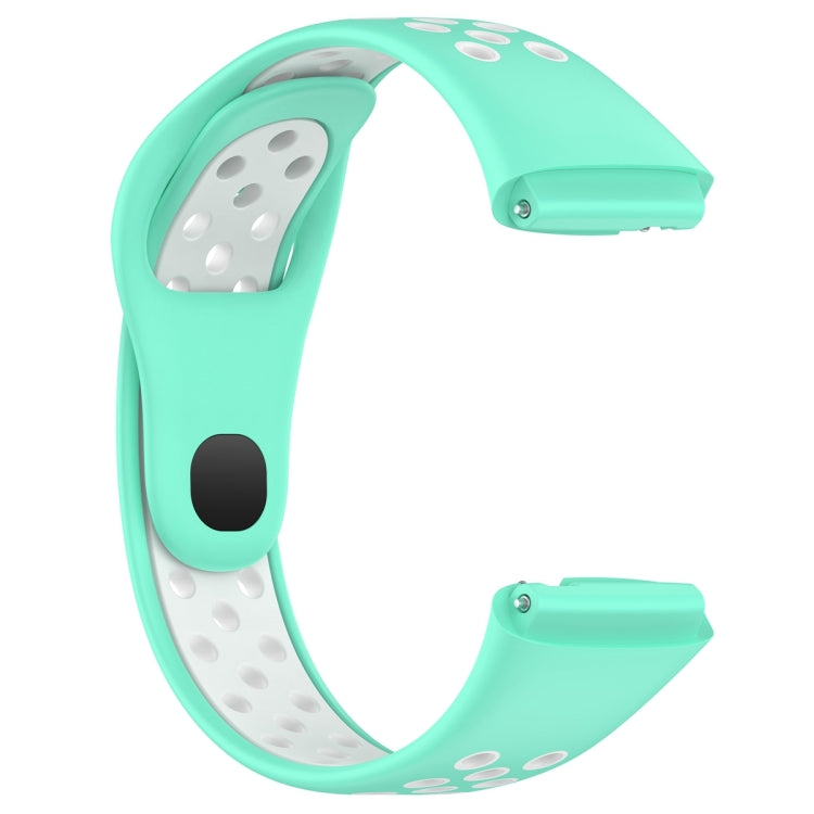 For Redmi Watch 3 Lite / Watch 3 Active Two Color Silicone Watch Band(Teal White)