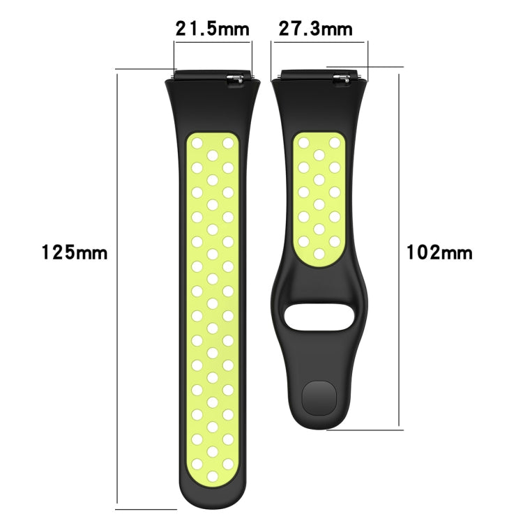 For Redmi Watch 3 Lite / Watch 3 Active Two Color Silicone Watch Band(Teal White)