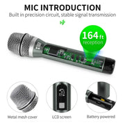 XTUGA U-F4600 Professional 4-Channel UHF Wireless Microphone System with 4 Handheld Microphone(UK Plug)
