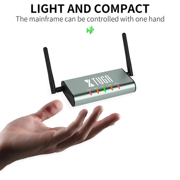 XTUGA U-F4600 Professional 4-Channel UHF Wireless Microphone System with 4 Handheld Microphone(UK Plug)