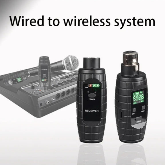 XTUGA U-95 Wireless XLR Transmitter and Receiver UHF Wireless Guitar Transmitter Receiver With Condenser Mic