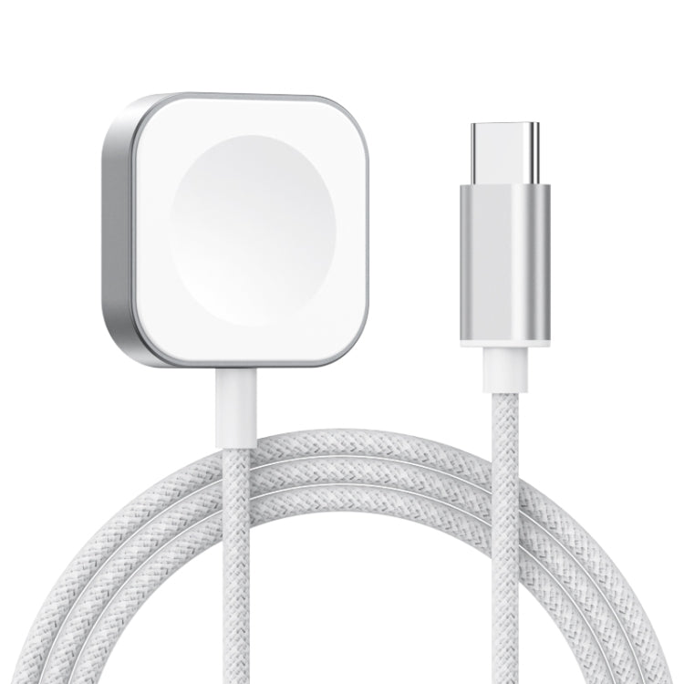 For Apple Watch Type-C Interface Magnetic Charger(Silver)