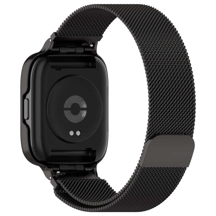 For Redmi Watch 3 Lite / Watch 3 Active 2 in 1 Milan Metal Watch Band with Watch Frame(Black)