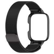 For Redmi Watch 3 Lite / Watch 3 Active 2 in 1 Milan Metal Watch Band with Watch Frame(Black)