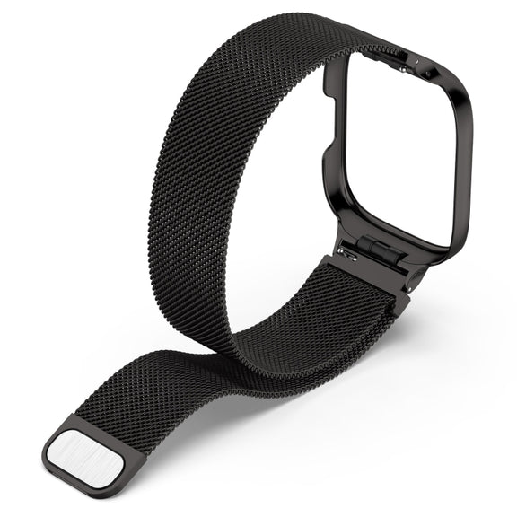 For Redmi Watch 3 Lite / Watch 3 Active 2 in 1 Milan Metal Watch Band with Watch Frame(Black)