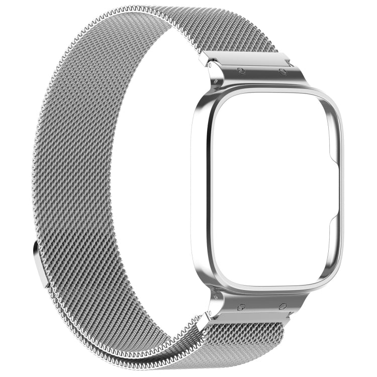 For Redmi Watch 3 Lite / Watch 3 Active 2 in 1 Milan Metal Watch Band with Watch Frame(Silver)
