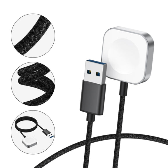 For Apple Watch USB Interface Magnetic Charger(Black)