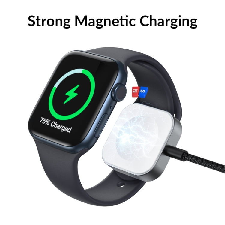 For Apple Watch USB Interface Magnetic Charger(Silver)