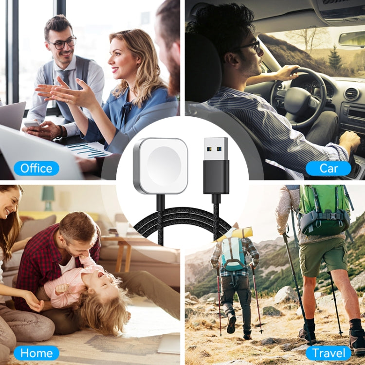 For Apple Watch USB Interface Magnetic Charger(Silver)