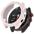 For Garmin Approach S70 47mm Armor Hollow Watch Protective Case(Light Pink) - Watch Cases by PMC TechLife | Online Shopping South Africa | PMC TechLife