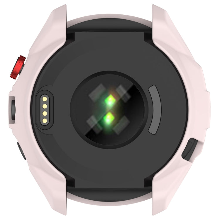 For Garmin Approach S70 47mm Armor Hollow Watch Protective Case(Light Pink)
