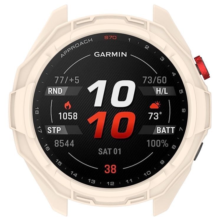 For Garmin Approach S70 47mm Armor Hollow Watch Protective Case(Starlight Color)
