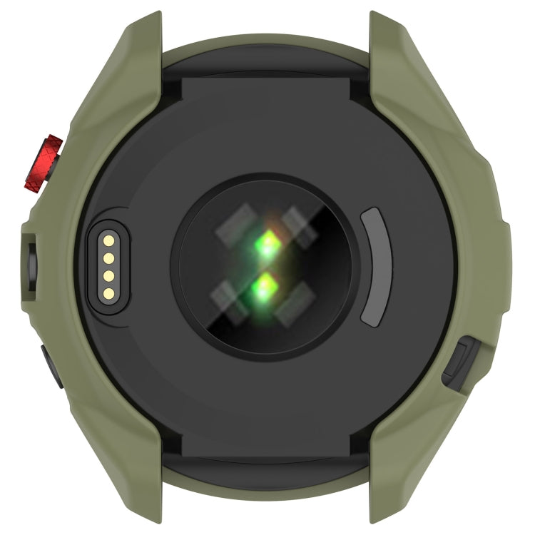For Garmin Approach S70 42mm Armor Hollow Watch Protective Case(Green)