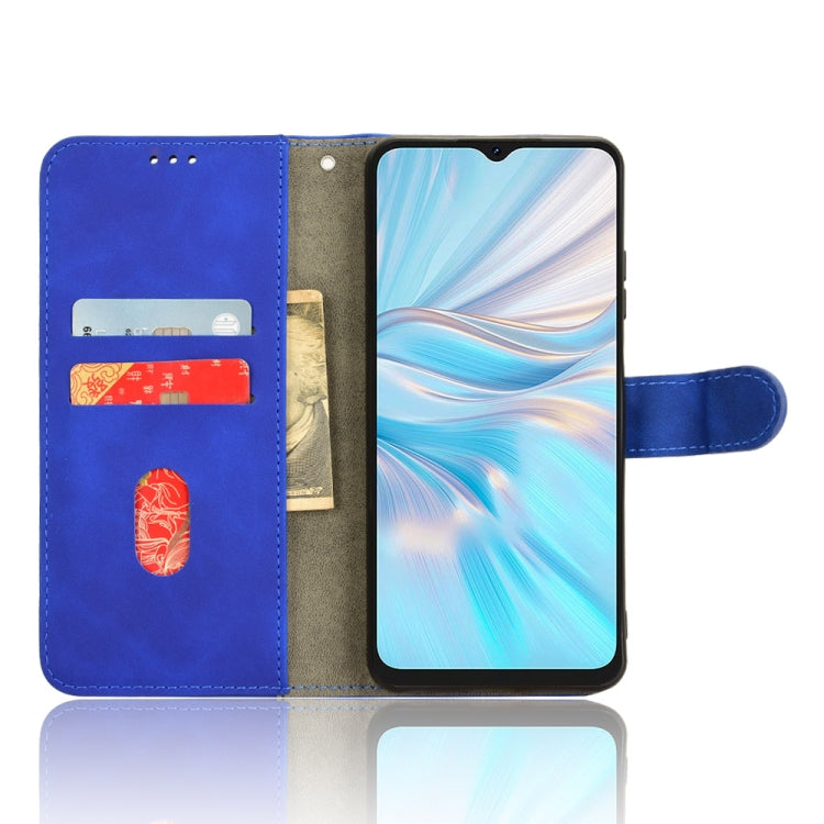 For Blackview OSCAL C70 Skin Feel Magnetic Flip Leather Phone Case(Blue)