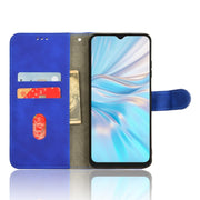 For Blackview OSCAL C70 Skin Feel Magnetic Flip Leather Phone Case(Blue)