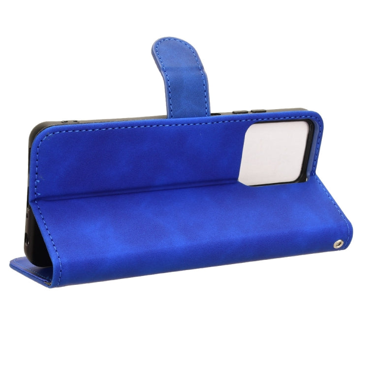 For Blackview OSCAL C70 Skin Feel Magnetic Flip Leather Phone Case(Blue)
