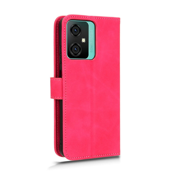 For Blackview OSCAL C70 Skin Feel Magnetic Flip Leather Phone Case(Rose Red)