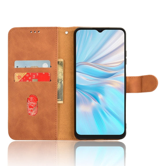 For Blackview OSCAL C70 Skin Feel Magnetic Flip Leather Phone Case(Brown)