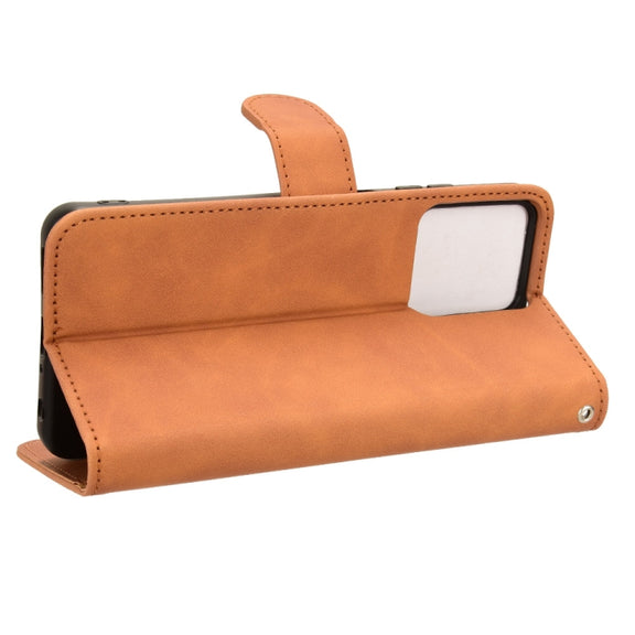 For Blackview OSCAL C70 Skin Feel Magnetic Flip Leather Phone Case(Brown)