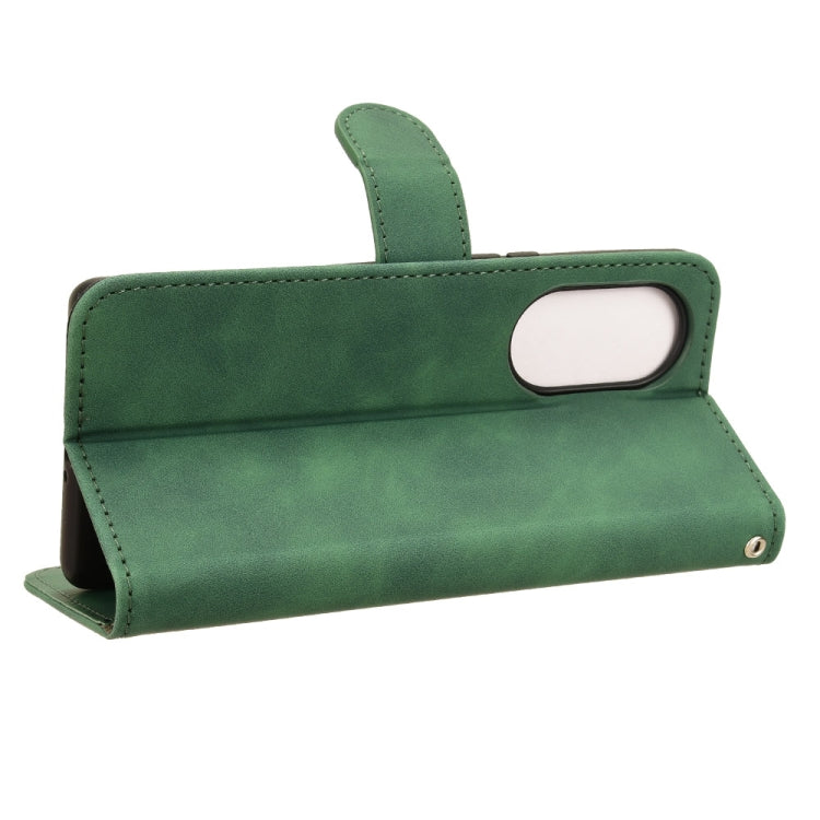 For Blackview A200 Pro Skin Feel Magnetic Flip Leather Phone Case(Green)